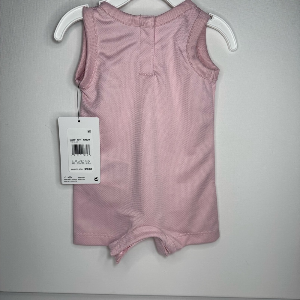 Jordan Infant Pink Romper with Logo and Number 23 - Picture 2 of 5